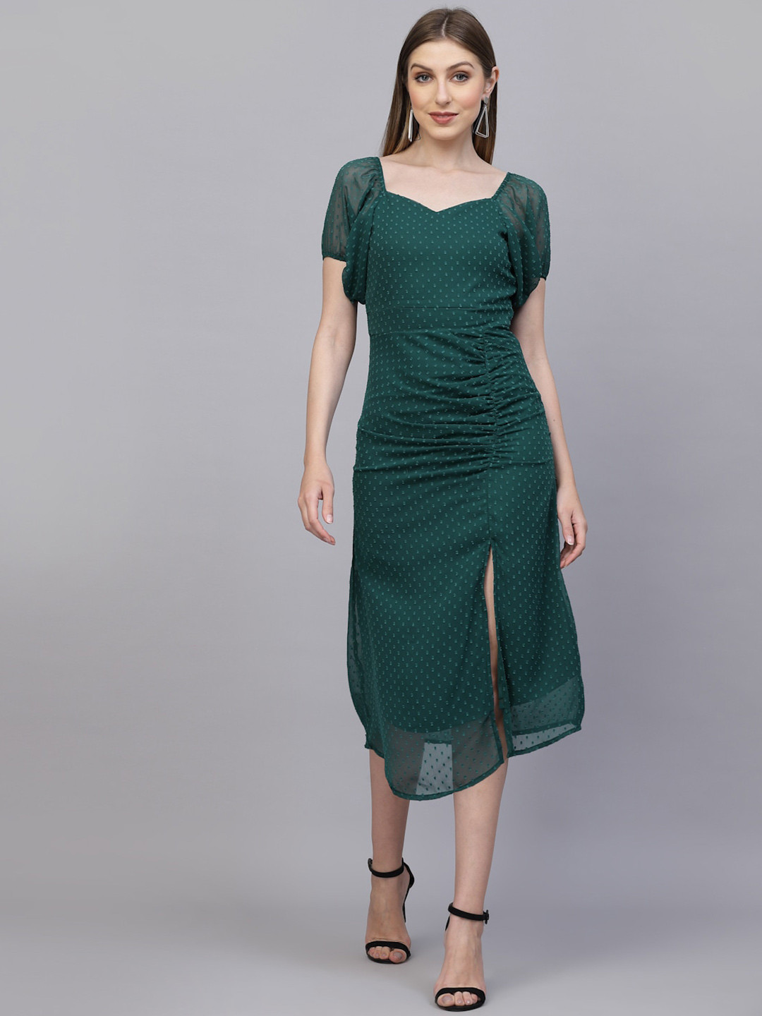 Buy Aayu Sweetheart Neck Ruched A Line Dress Dresses for Women 22054458 Myntra