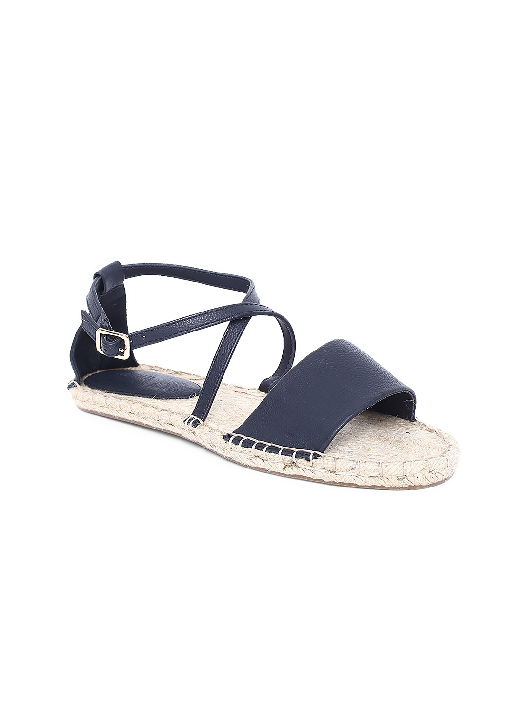 Buy FOREVER 21 Women Black Solid Open Toe Flats Flats for Women