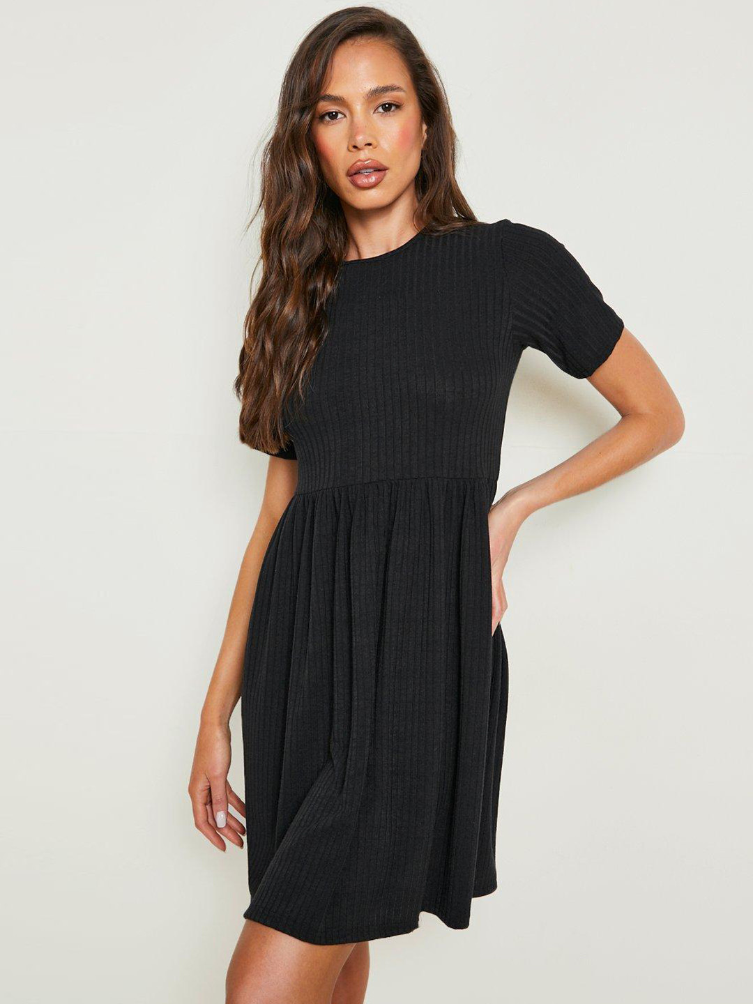 boohoo ribbed dress