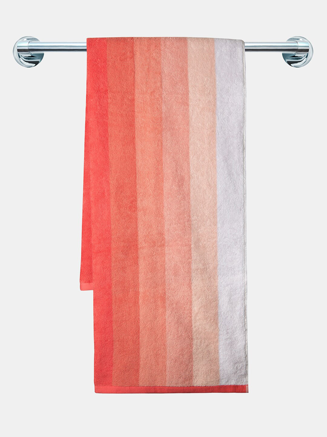 Buy Jockey Men Coral & White 600 GSM Striped Cotton Terry Antimicrobial