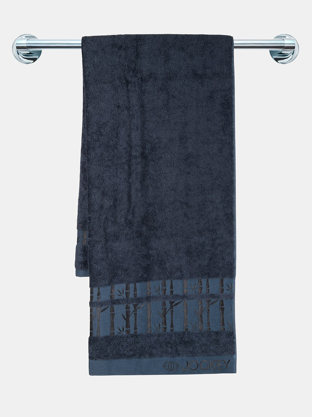 Buy Jockey Men Navy Blue 600 GSM Bamboo Cotton Antimicrobial Bath Towel