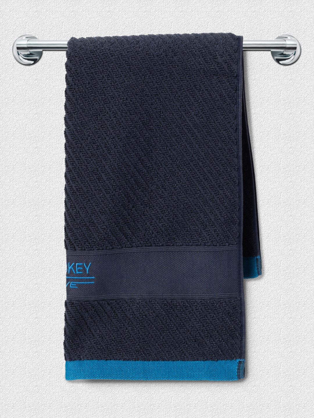 Buy Jockey Men 2 Pcs Navy Blue Striped 500 GSM Cotton Terry High