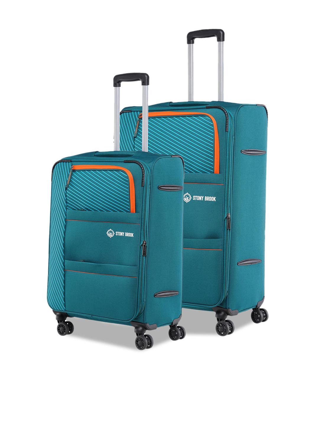 Buy Stony Brook By Nasher Miles Set Of 2 Printed Soft Sided Trolley Suitcase Trolley Bag for