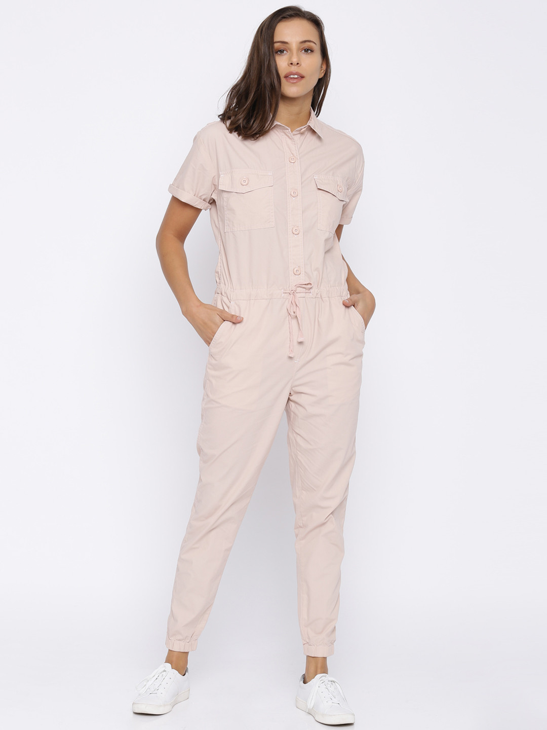 Buy FOREVER 21 Pink Solid Jumpsuit Jumpsuit for Women 2208311 Myntra