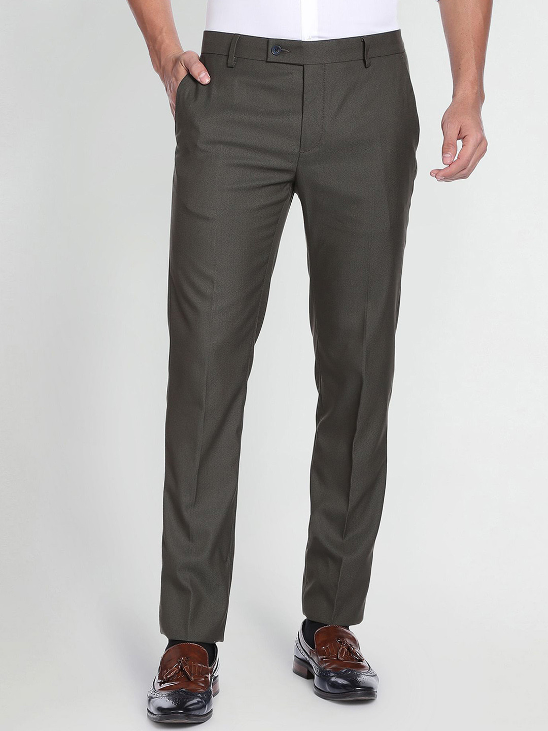Buy Arrow Men Mid Rise Formal Trousers - Trousers for Men 22085590 | Myntra