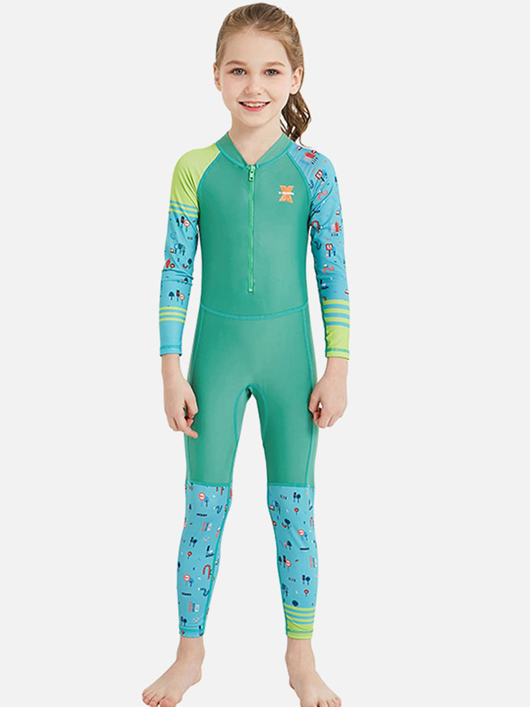 Buy Little Surprise Box LLP Printed Full Coverage Swimwear With