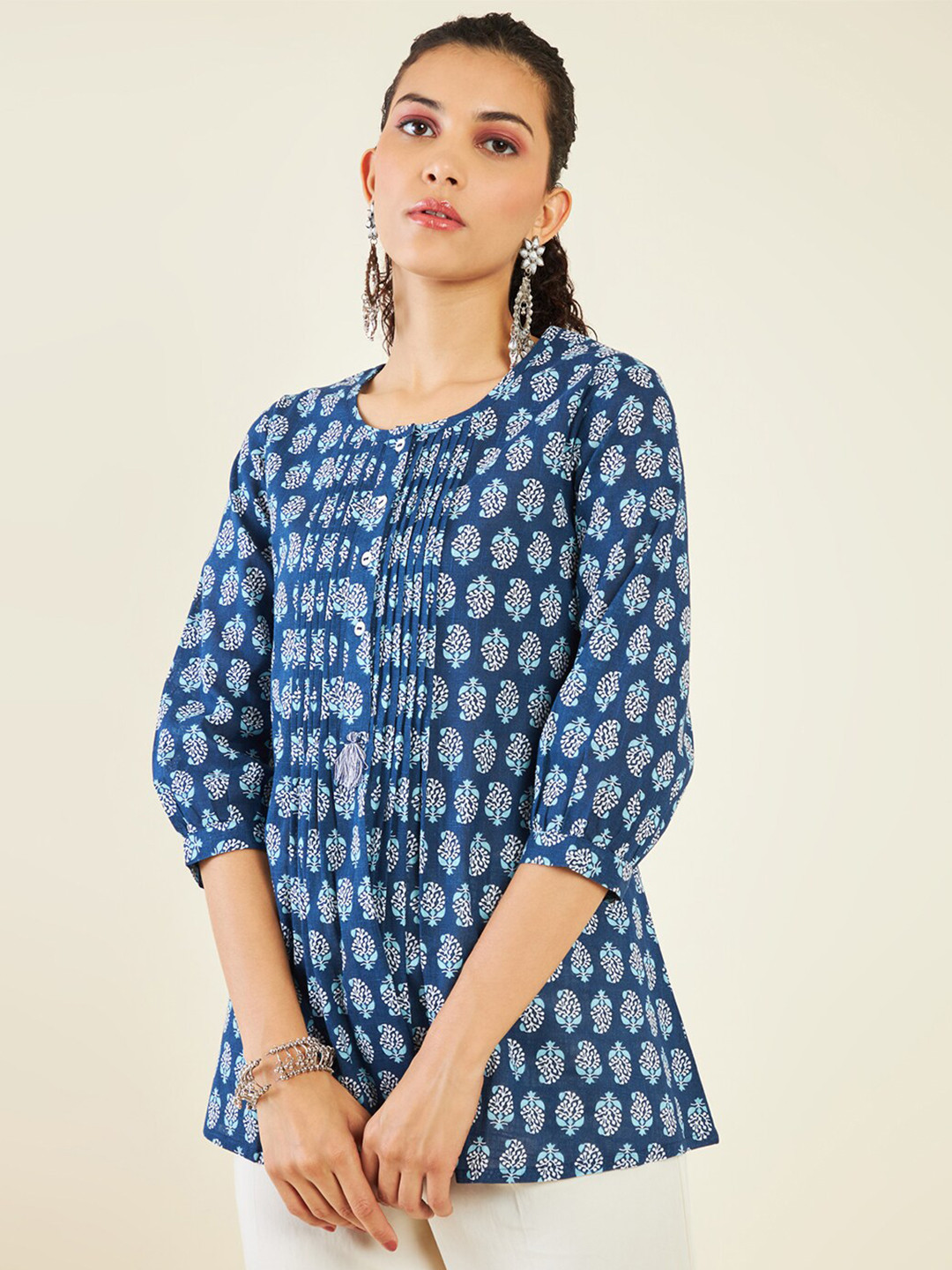 Buy Soch Floral Printed Cotton Tunic Tunics for Women 22093660 Myntra