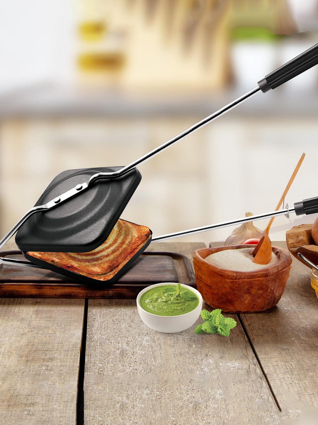 Buy Milton Pro Cook Sandwich Black Aluminum Toaster 14 Cm Sandwich