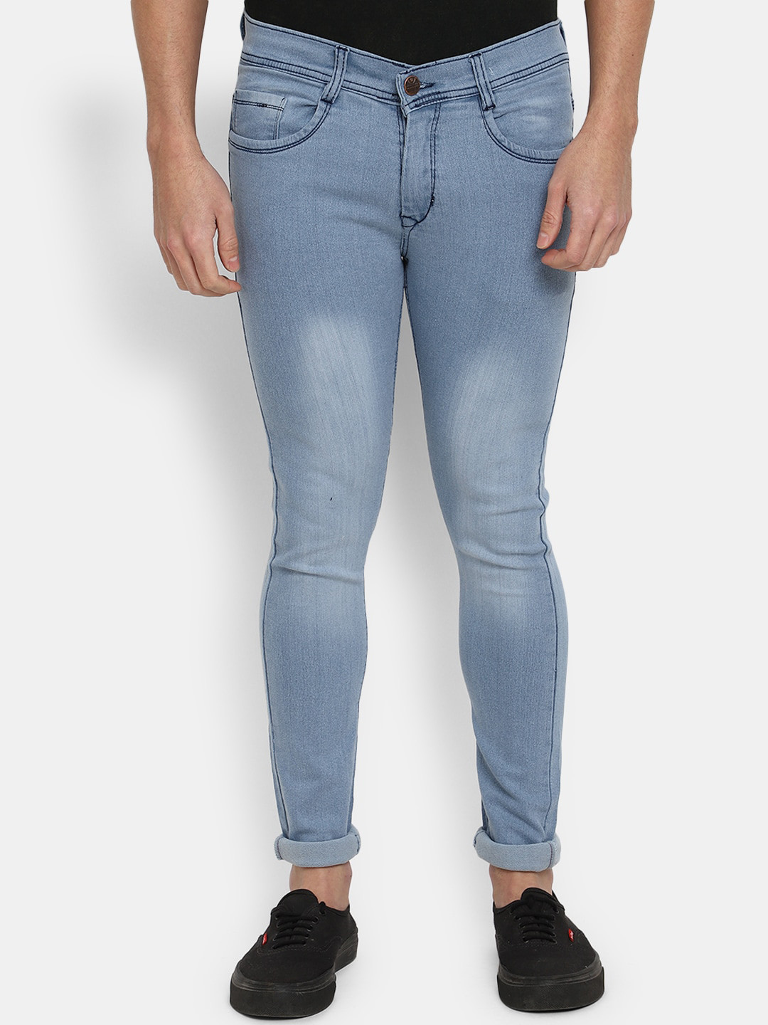 Buy V Mart Men Skinny Fit Heavy Fade Stretchable Cotton Jeans - Jeans ...