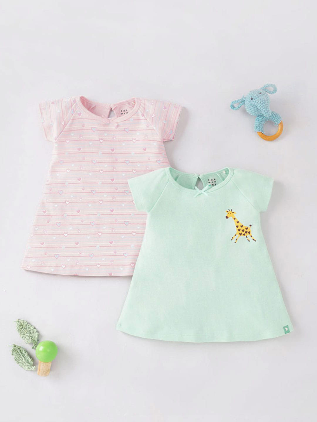 Buy Ed A Mamma Baby Multicoloured A Line Dress Dresses for Girls