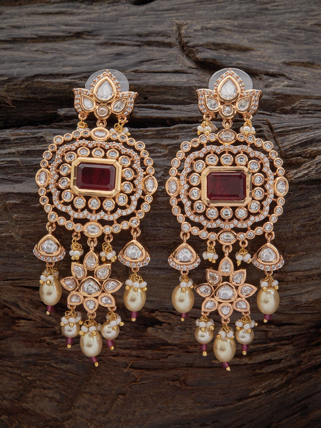 Buy Kushal's Fashion Jewellery Gold Plated Classic Drop Earrings