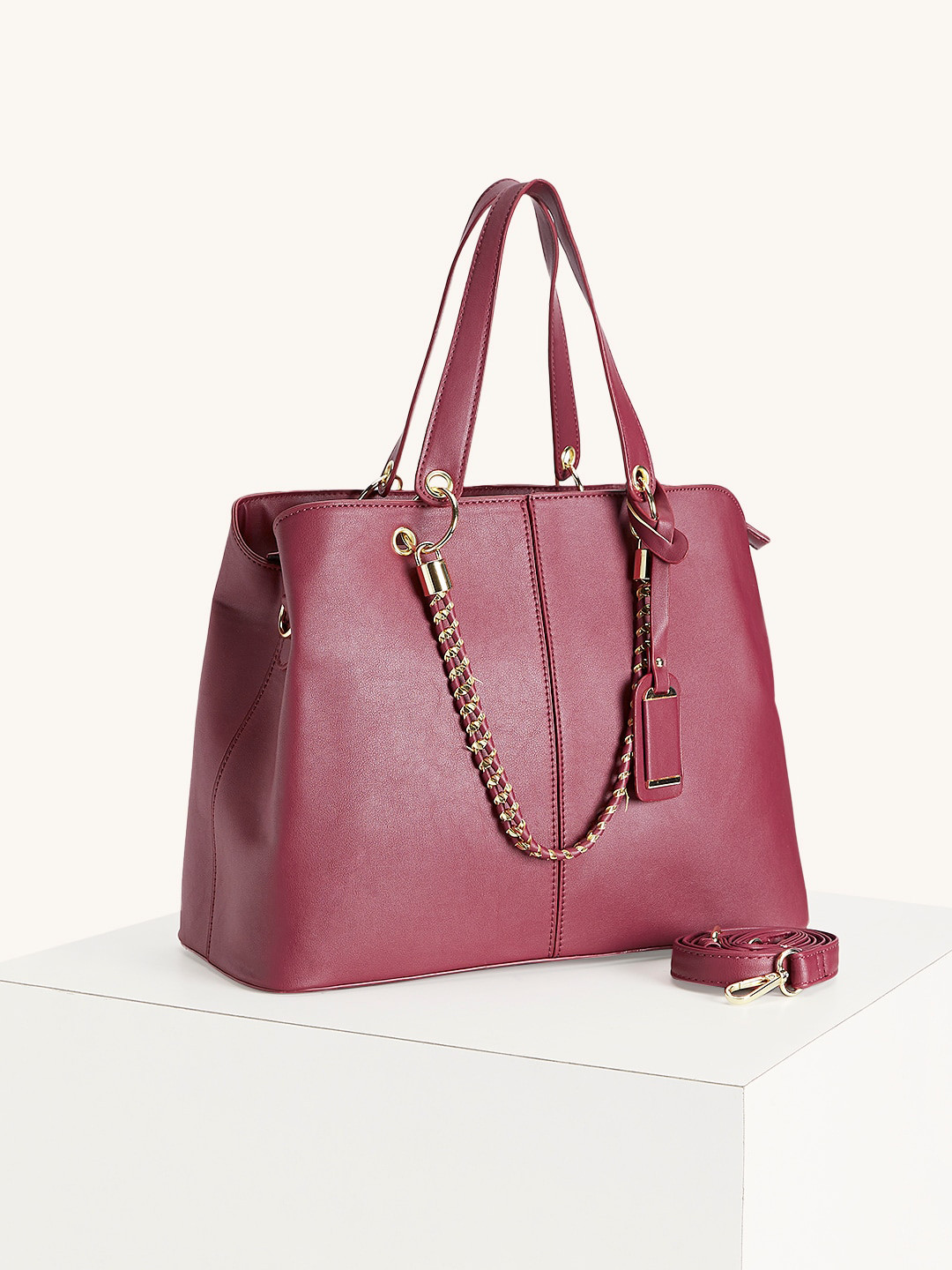 Buy Forever Glam By Pantaloons Textured Structured Handheld Bag With