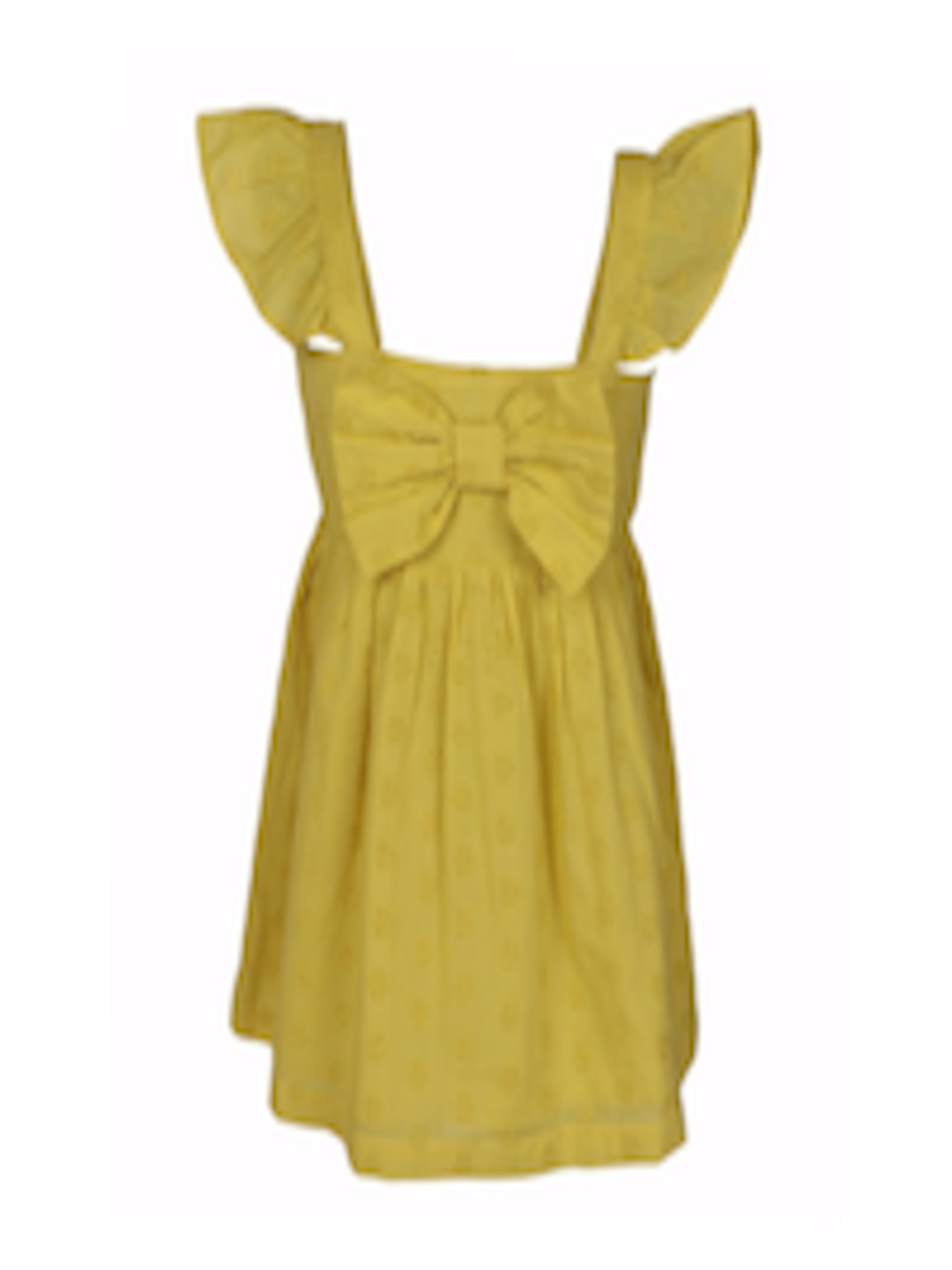 Buy ShopperTree Girls Yellow Self Design Fit And Flare Dress - Dresses ...