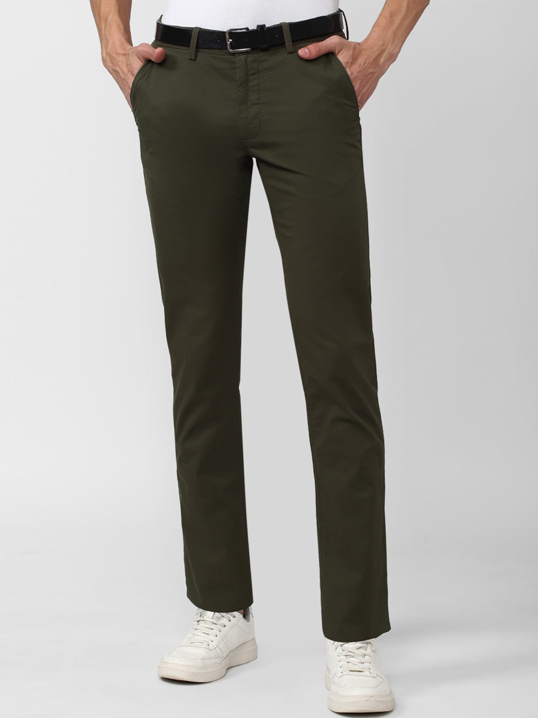 Buy Van Heusen Sport Men Cotton Slim Fit Mid Rise Trousers - Trousers ...