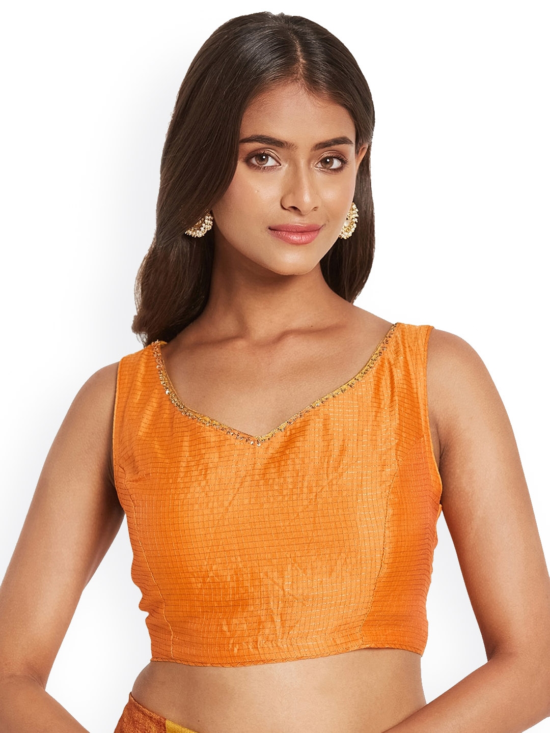Buy Fabindia Woven Design Beads & Stones Saree Blouse Saree Blouse