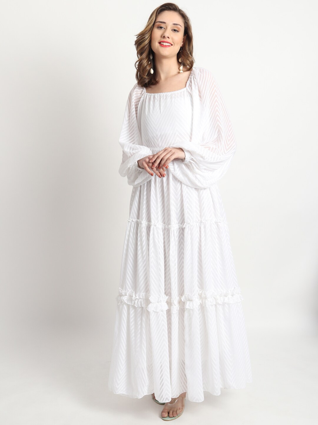 Buy ISAM Square Neck Tiered Maxi Dress - Dresses for Women 22135864 ...