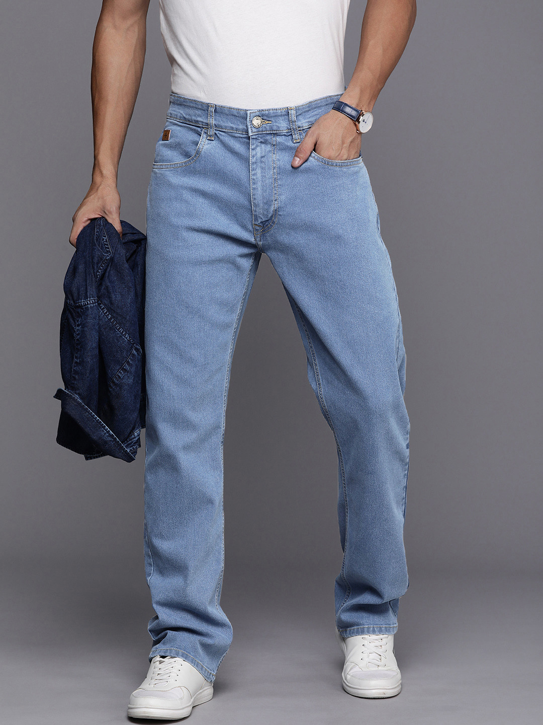 Light crease midweight men's jeans