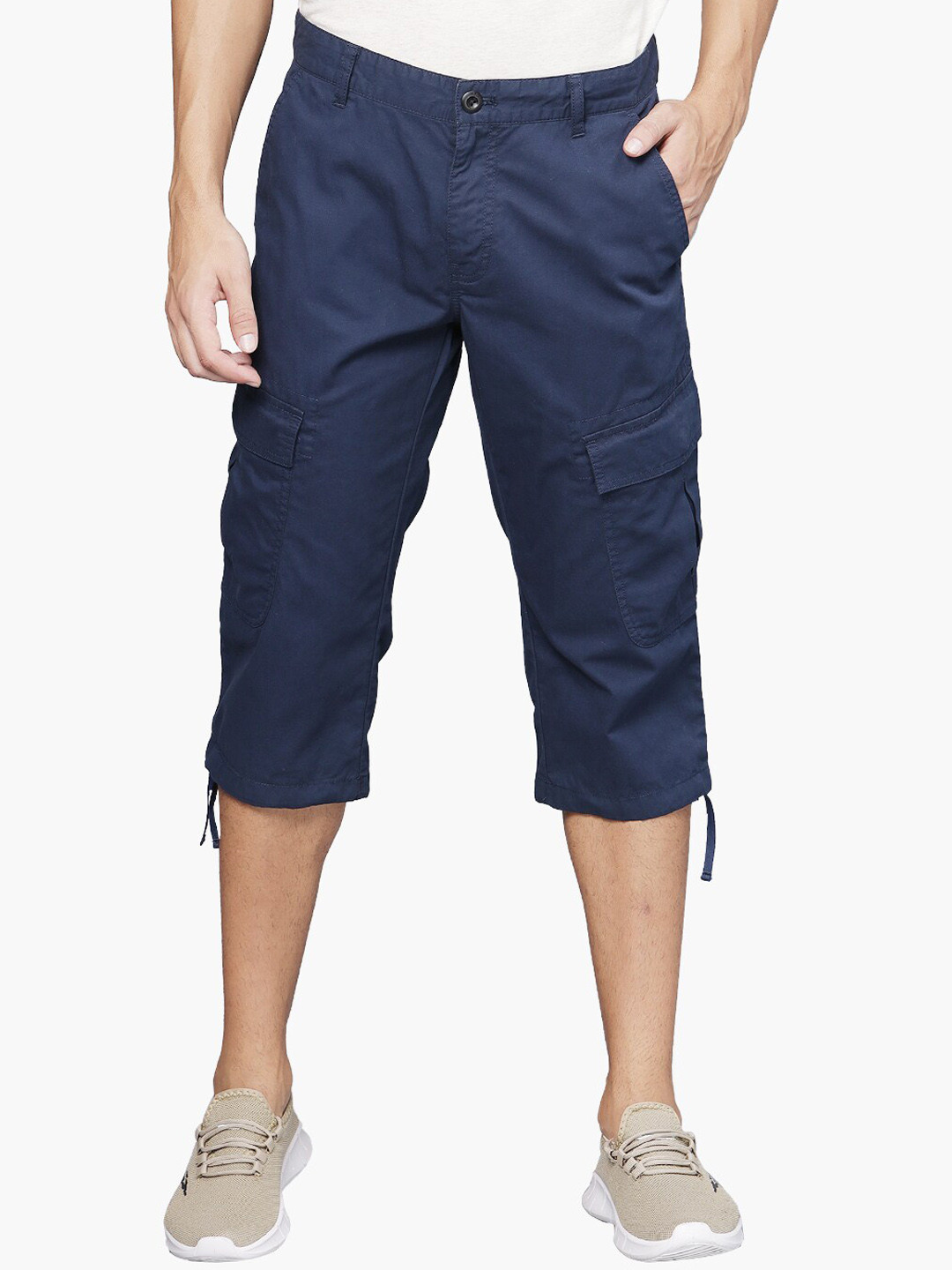 Buy T Base Men Navy Blue Cargos Trousers Trousers for Men 22149510