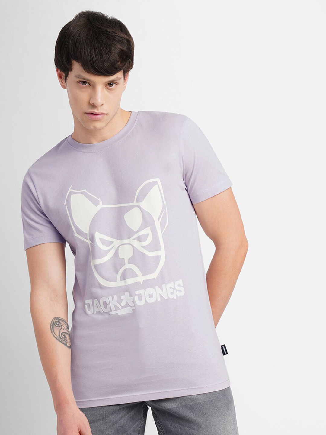 Buy Jack & Jones Graphic Printed Cotton Slim Fit T Shirt Tshirts for