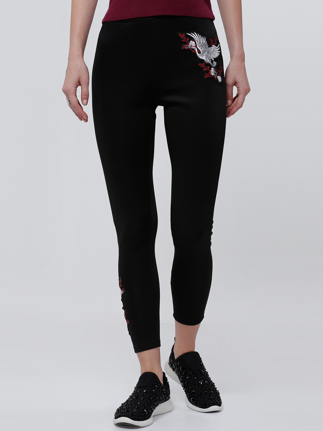 Buy Splash Black Leggings Leggings for Women 2216861 Myntra