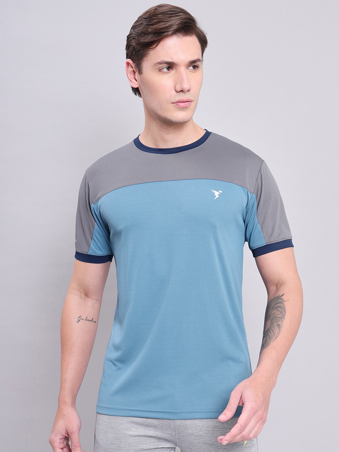 Buy Technosport Colourblocked Antimicrobial T Shirt Tshirts for Men
