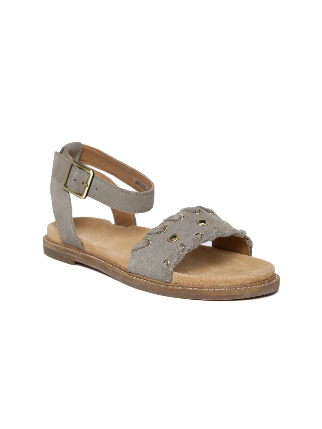 clarks grey flats