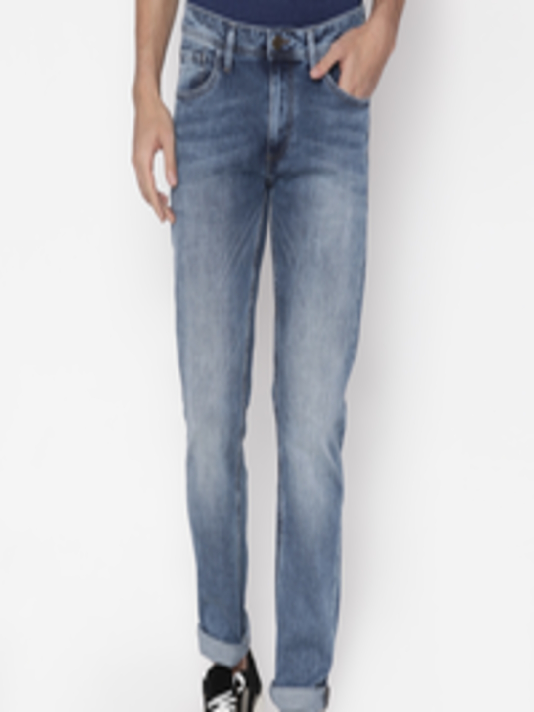 Buy Slub Men Blue Slim Fit Mid Rise Clean Look Jeans - Jeans for Men ...