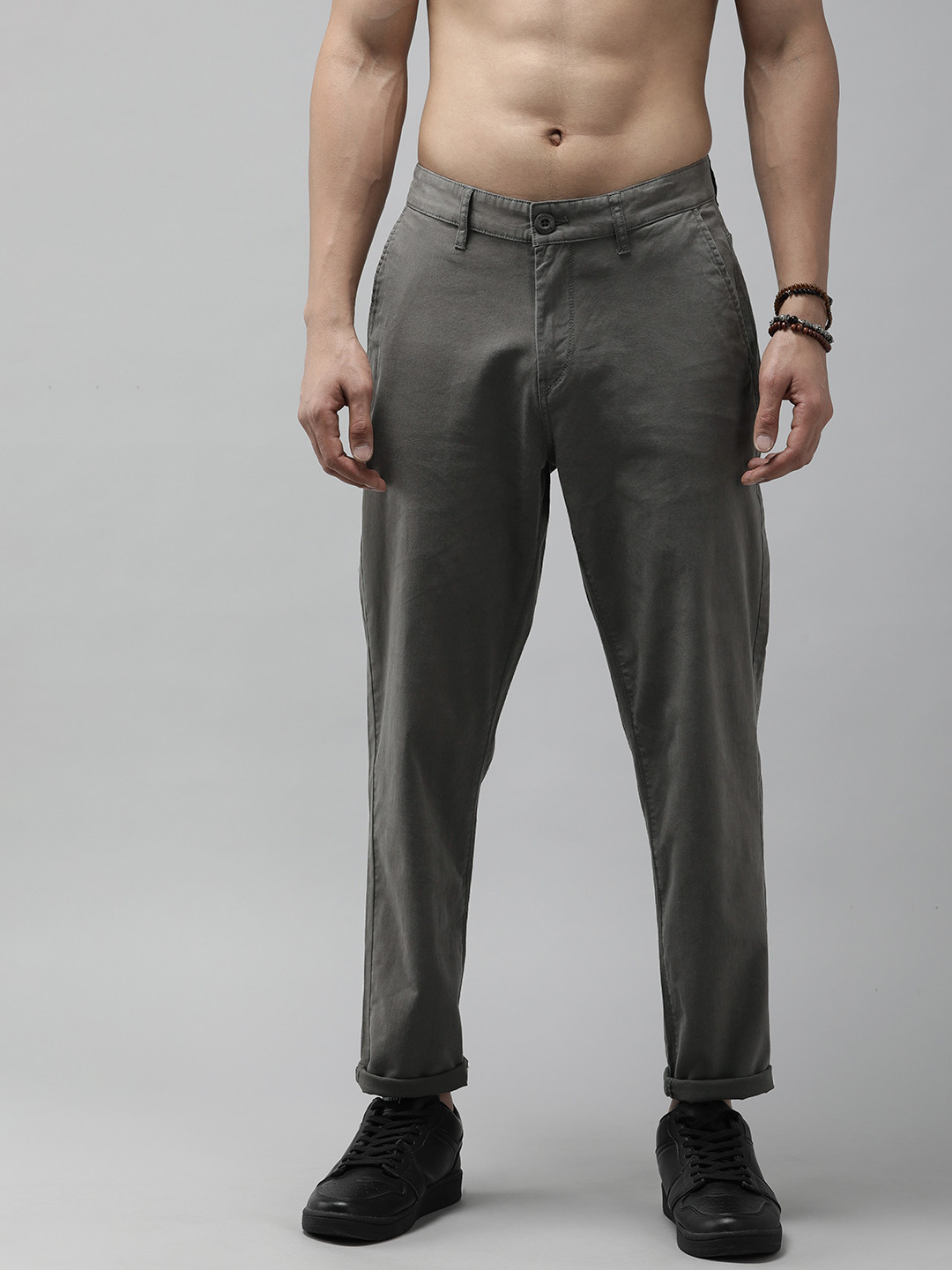 Buy The Roadster Life Co. Men Relaxed Fit Chinos - Trousers for Men ...