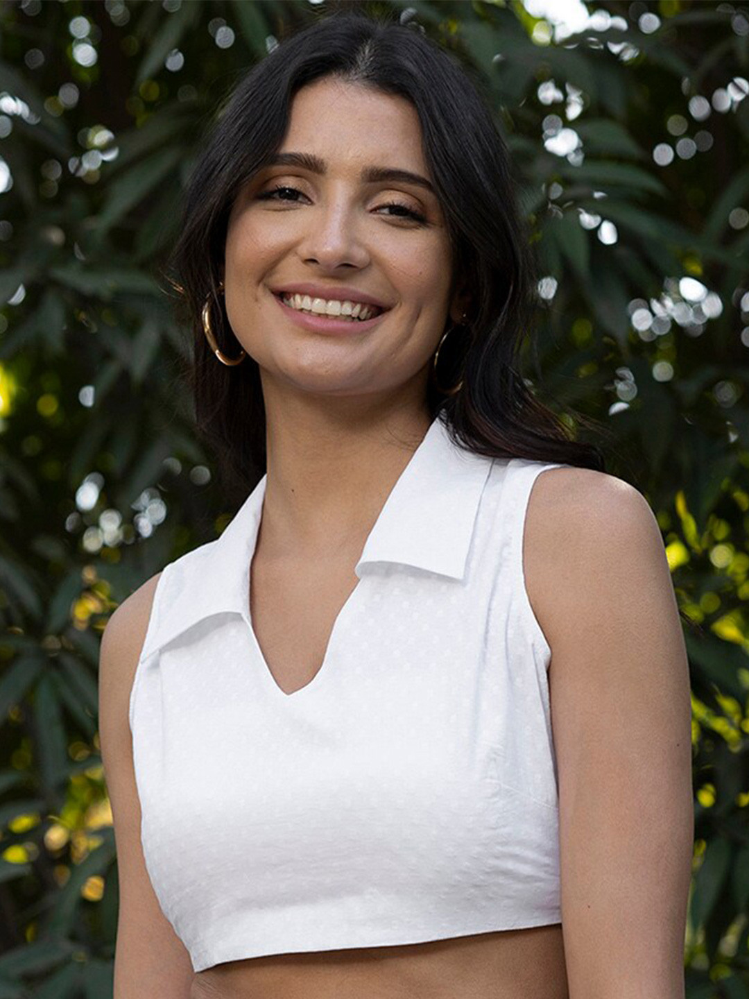 Buy Pink Fort Self Design Sleeveless Pure Cotton Crop Top Tops for