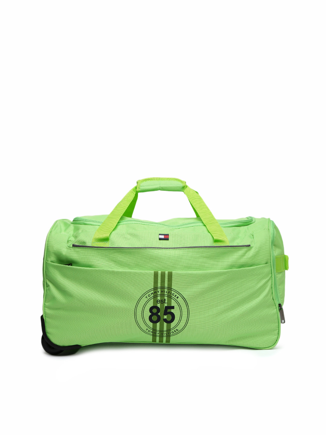 Buy Tommy Hilfiger Unisex Green Printed Trolley Duffel Bag Duffel Bag