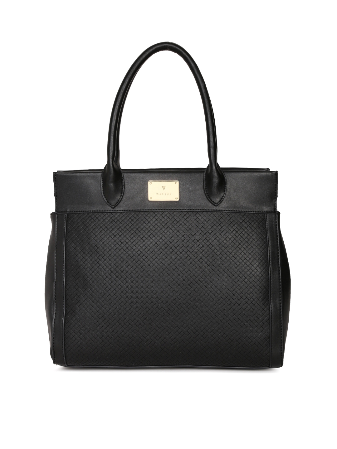Buy Van Heusen Black Textured Handheld Bag - Handbags for Women 2219815 ...