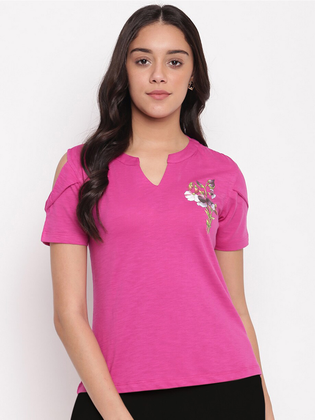 Buy Miss Grace Notch Round Neck Top Tops for Women 22205404 Myntra