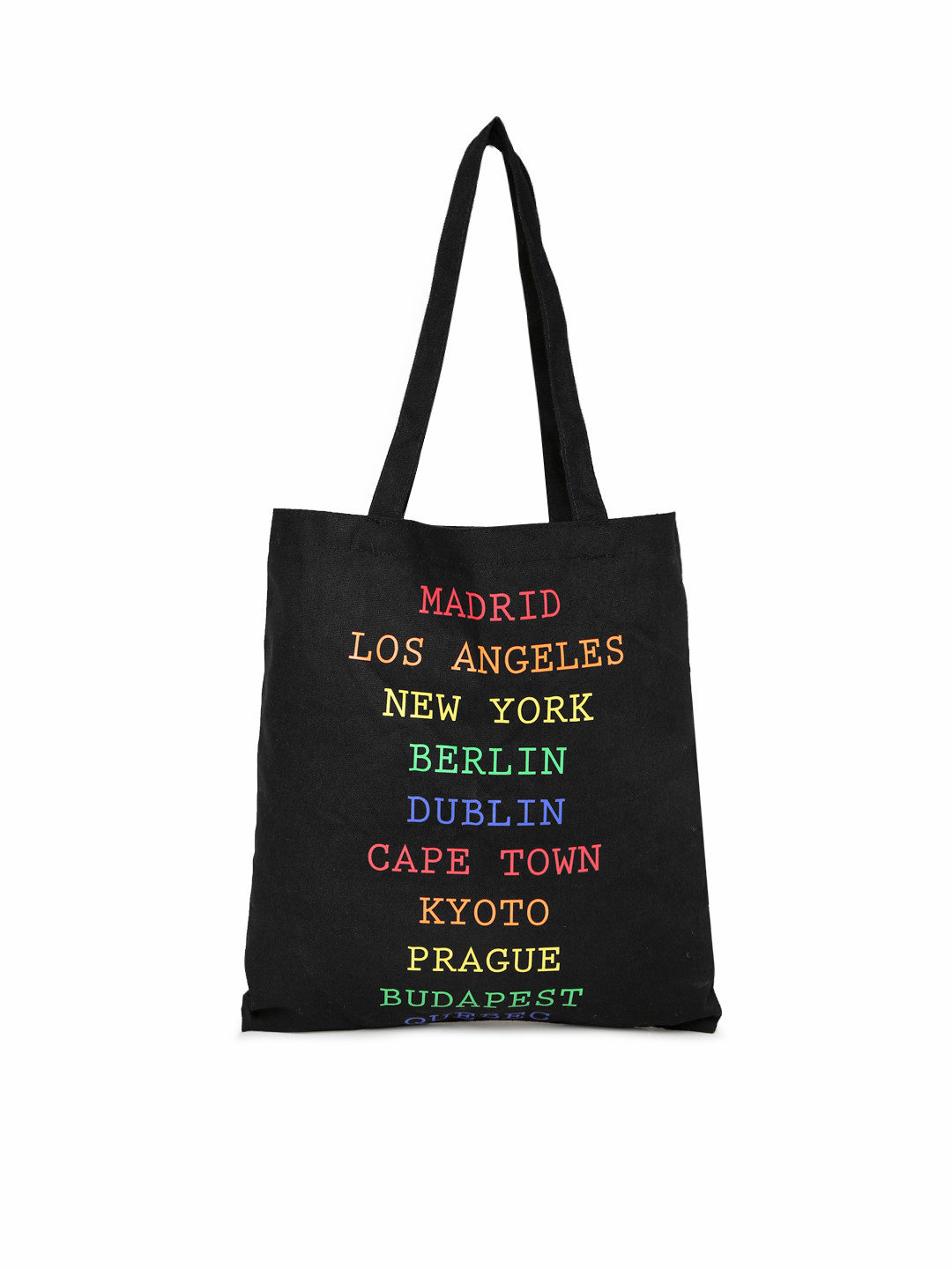 Buy FOREVER 21 Black Printed Tote Bag Handbags for Women 2220785 Myntra