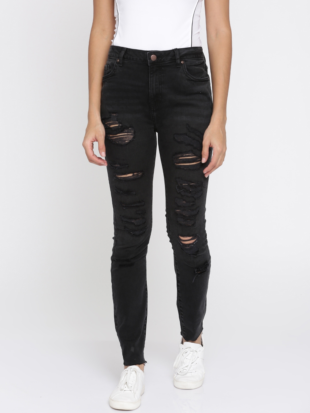 highly distressed jeans womens