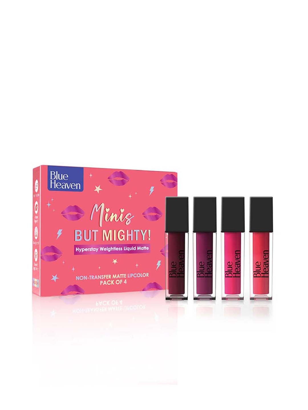 Buy Blue Heaven Set Of 4 Minis But Mighty Hyperstay Liquid Lipsticks