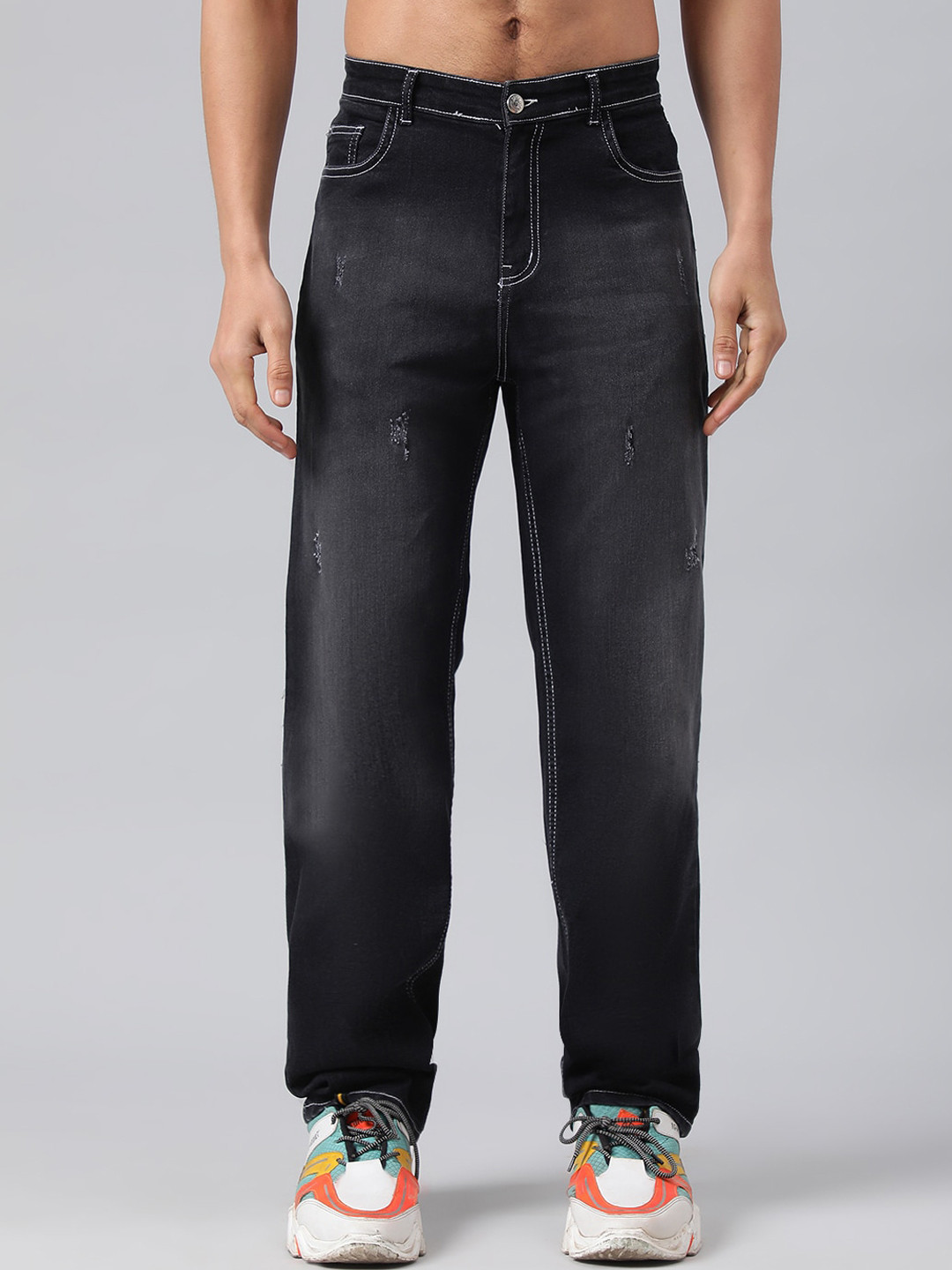 Buy Kotty Men Low Rise Low Distress Heavy Fade Stretchable Jeans