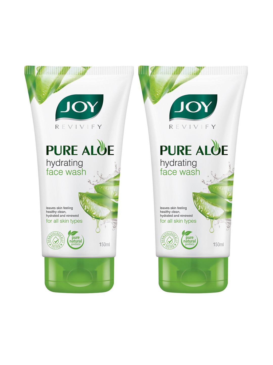 Buy JOY Set Of 2 Pure Aloe Vera Hydrating Face Wash For All Skin Types 150ml Each Face Wash
