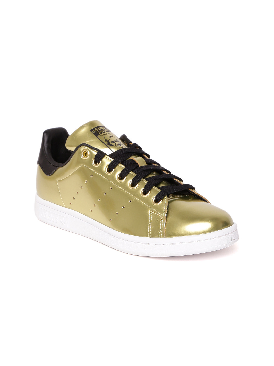 shoes, adidas, stan smith, gold, sneakers, low top sneakers - Wheretoget
