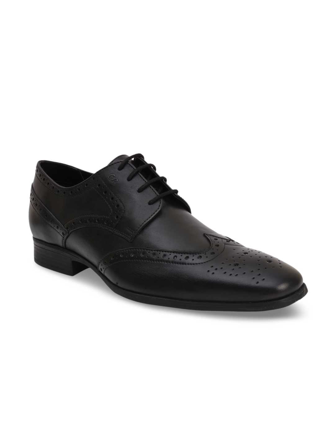 Buy CORE ESPANA Men Black Leather Brogues - Formal Shoes for Men ...