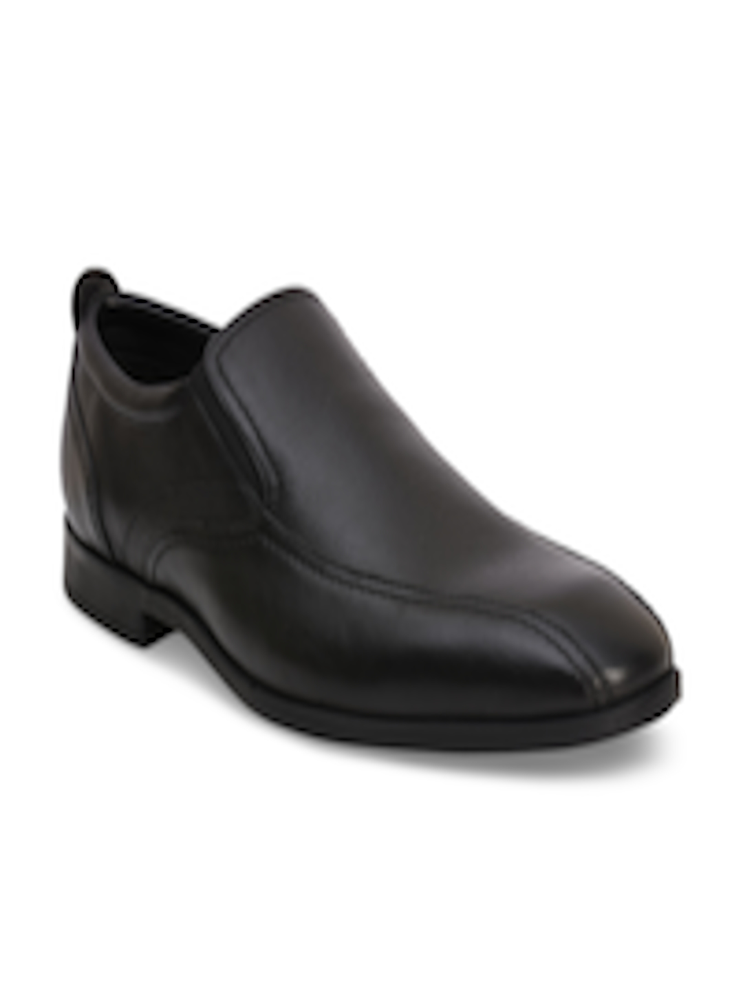 Buy CORE ESPANA Men Black Leather Semiformal Shoes - Formal Shoes for ...