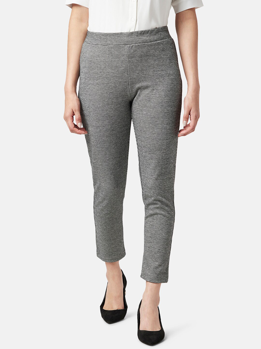 Buy Annabelle By Pantaloons Women Checked Skinny Fit Treggings