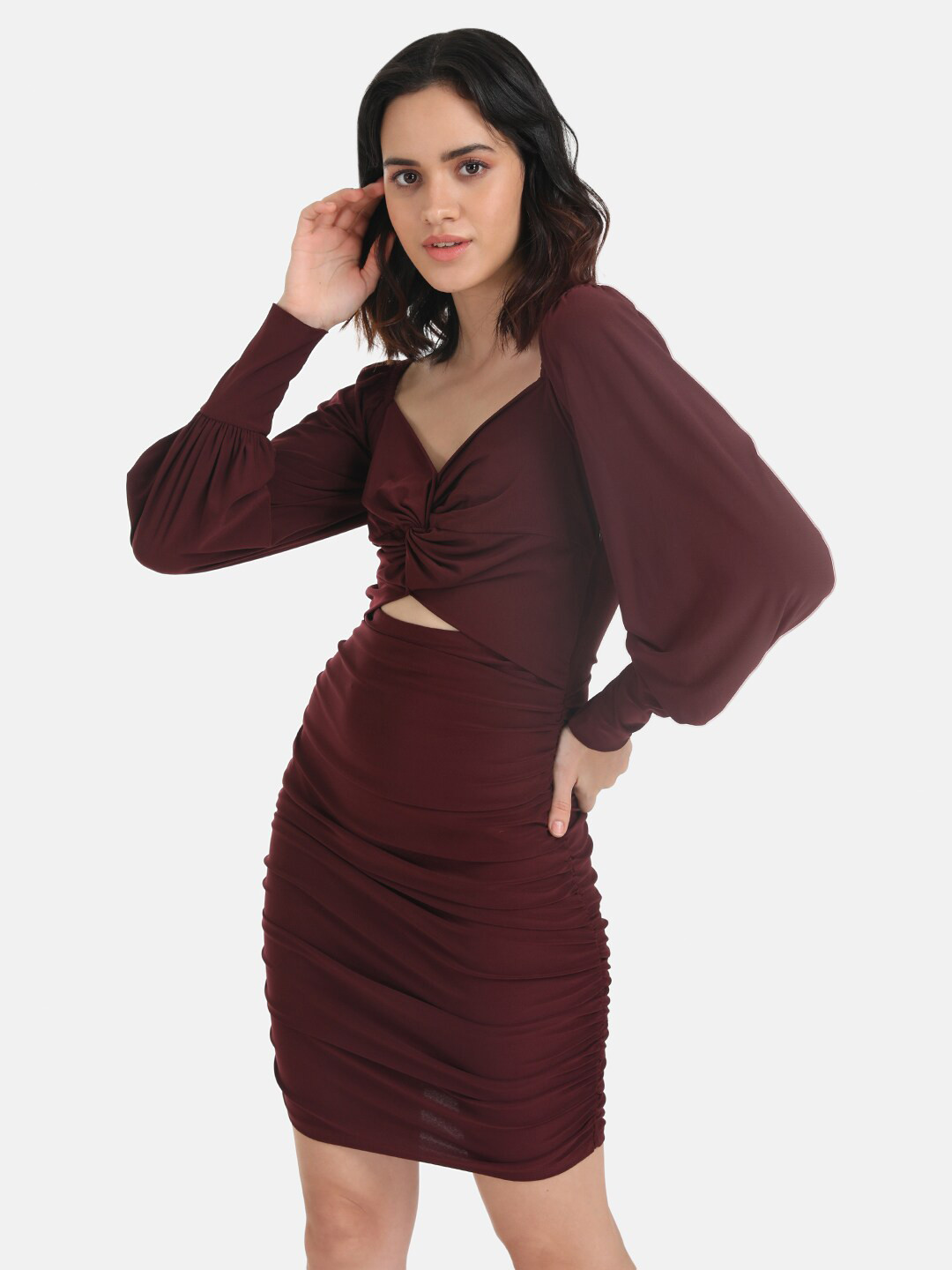 Buy Kazo Maroon Bodycon Dress Dresses for Women 22229138 Myntra