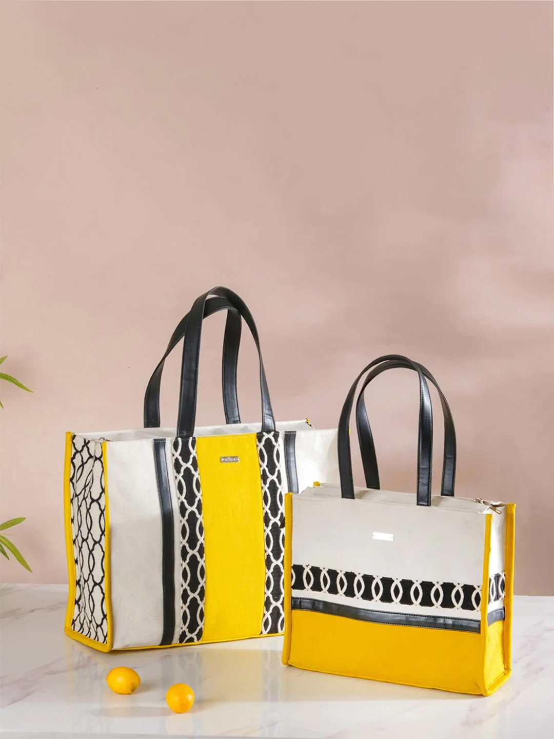 Buy Nestasia Set Of 2 Canvas Cotton Tote Bags Handbags for Unisex