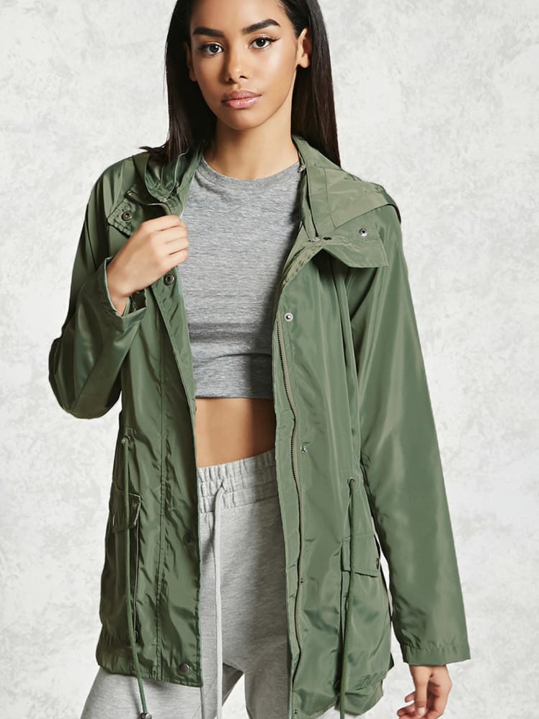 Green jacket women's forever 21 shop