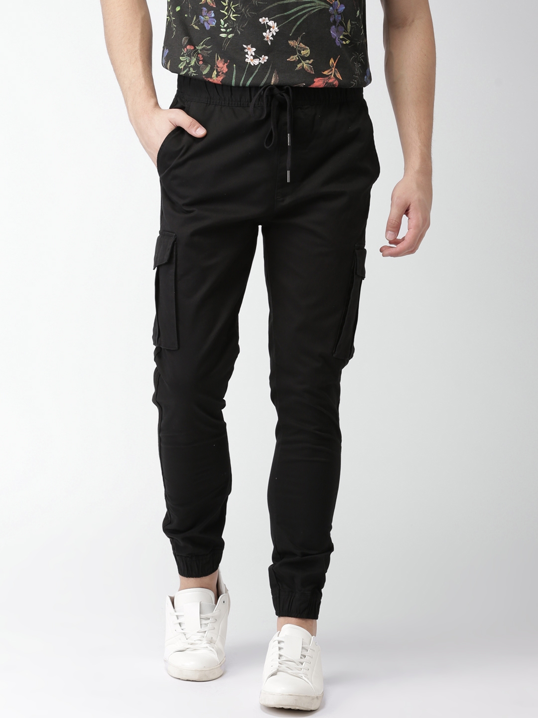 solid black joggers