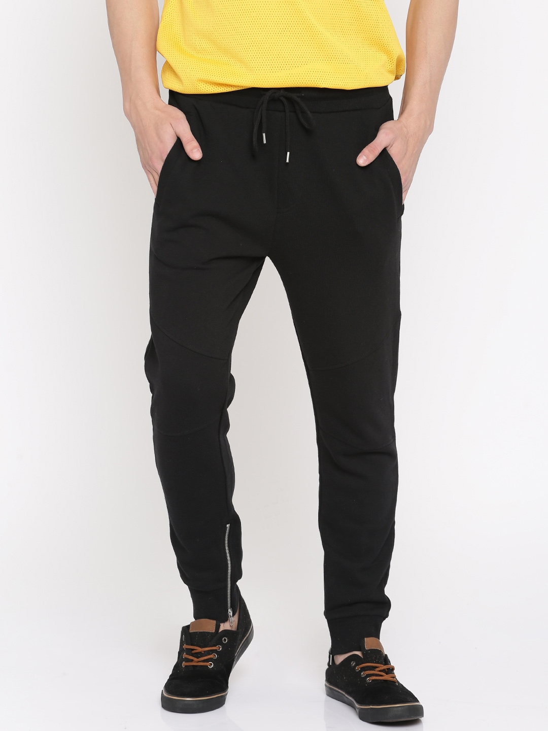 solid black joggers