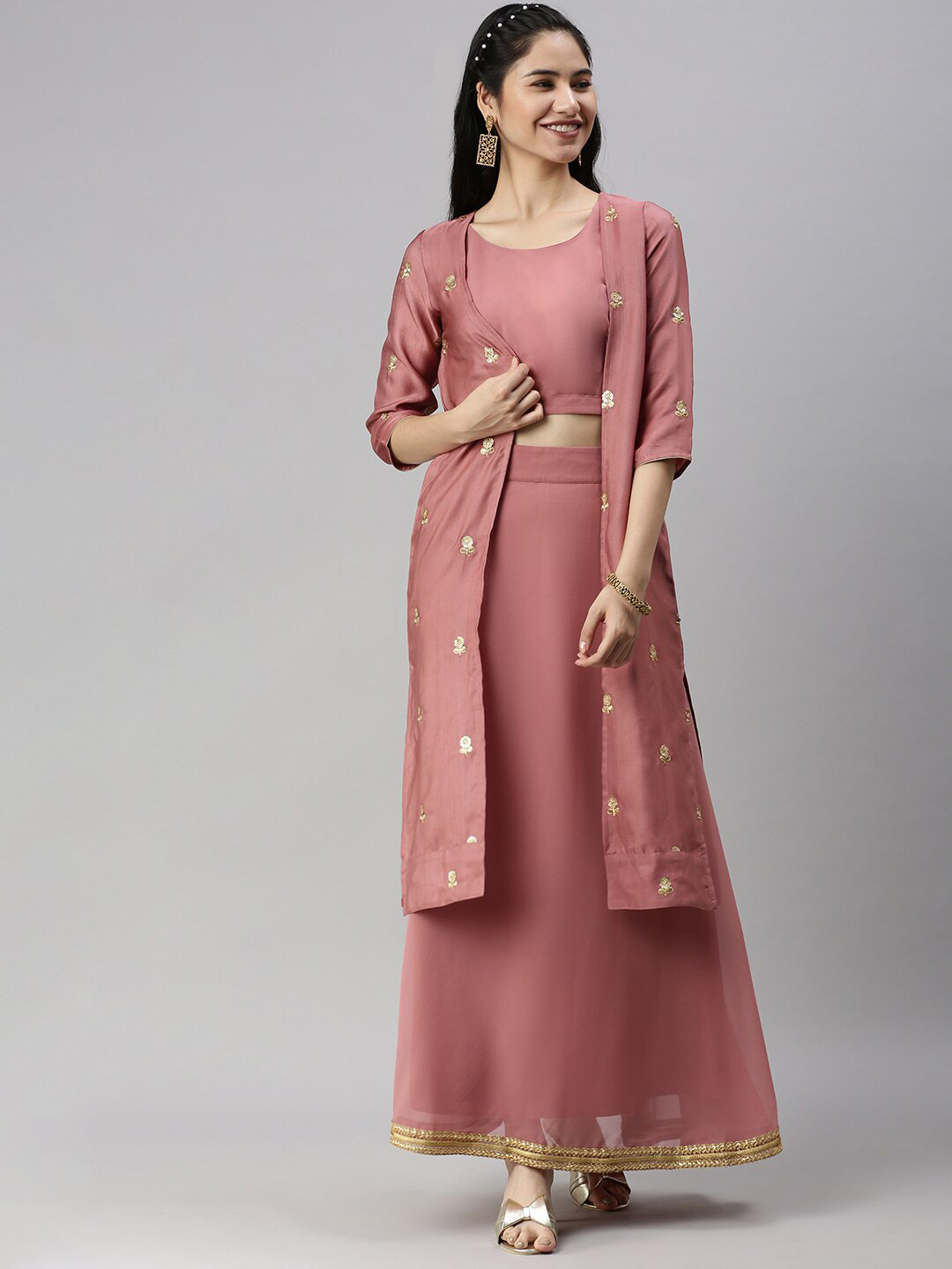 buy-de-moza-sequinned-ready-to-wear-lehenga-top-with-shrug-lehenga