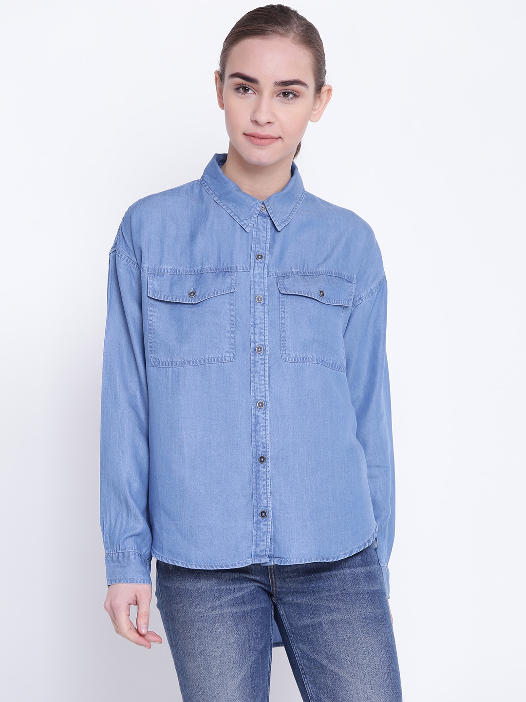 denim shirts myntra