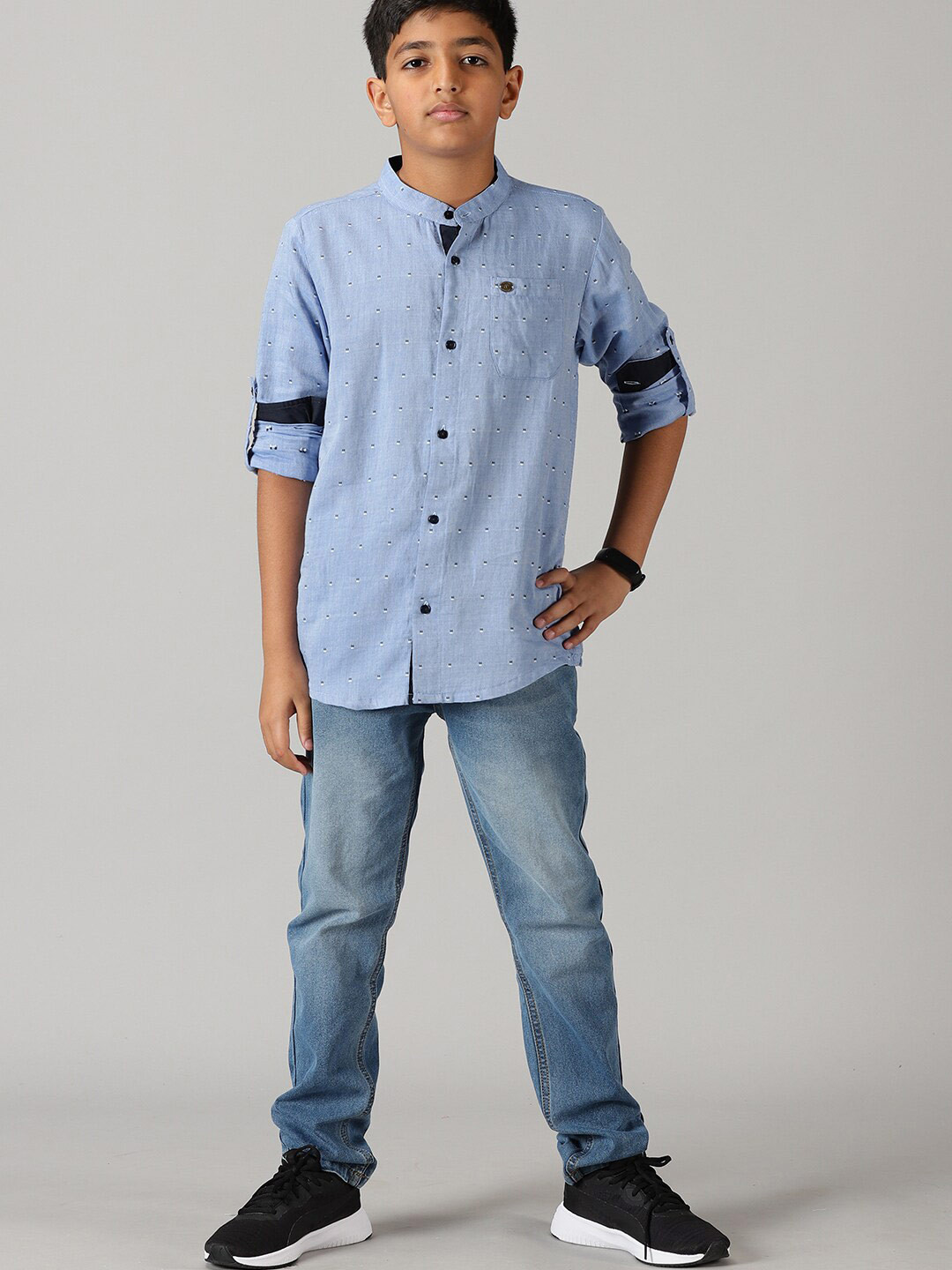 Baby Boy Cotton Shirt In White Color