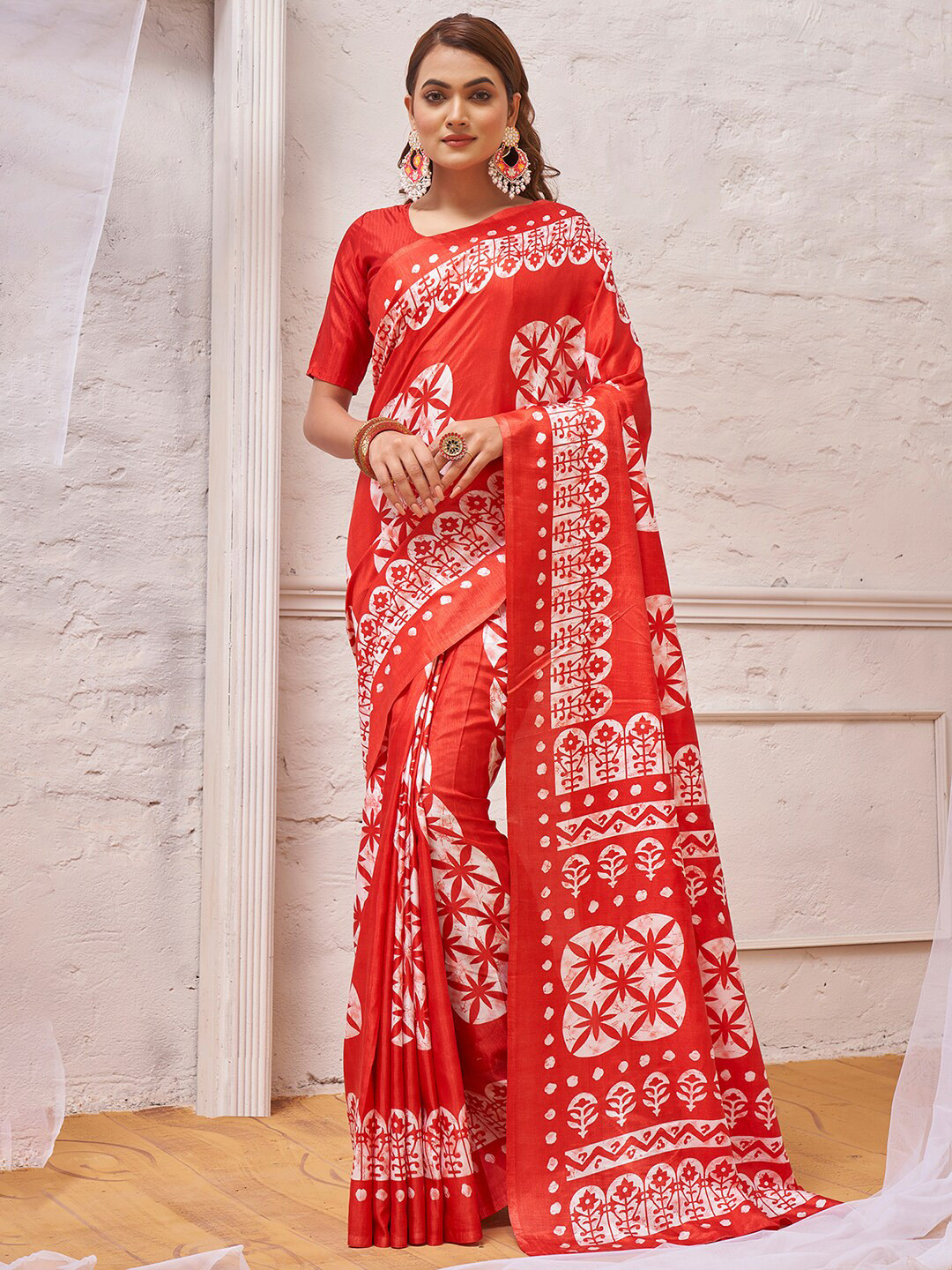 Buy Saree Mall Ethnic Printed Bagru Saree Sarees for Women 22249186 Myntra